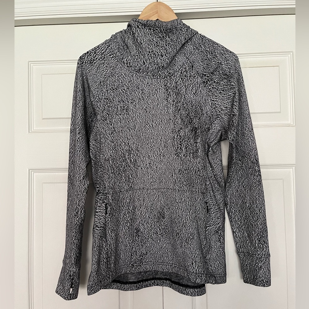 {Lululemon} Ready To Rulu Hoodie Running Luon in Spray Jacquard White Black - 4